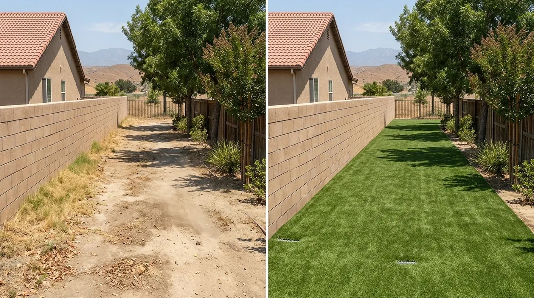 Result artificial grass installation in Riverside - Riverside Turf Installation